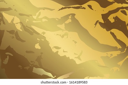 Golden paper. Texture  crumpled paper. Abstract shiny metallic background. Sparkling wrinkled yellow paper.  Modern exquisite design template of the poster, banner, cover. Vector illustration
