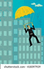 Golden Parachute
A businessman retiring with a golden parachute from his corporate job.