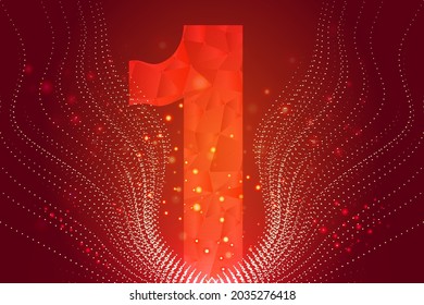 Golden particle 1-year digital countdown technology sense poster