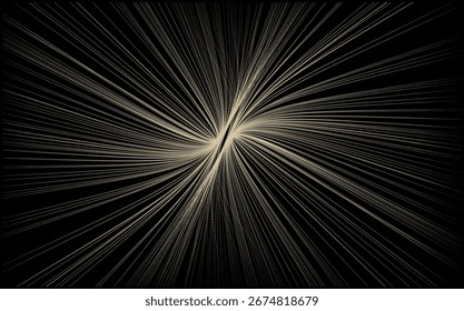Golden particle burst abstract vector background