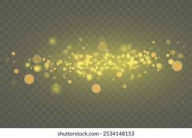 Fondo abstracto de partículas doradas con brillantes partículas de polvo dorado. Hermoso futurista brillante en el espacio sobre un fondo negro.