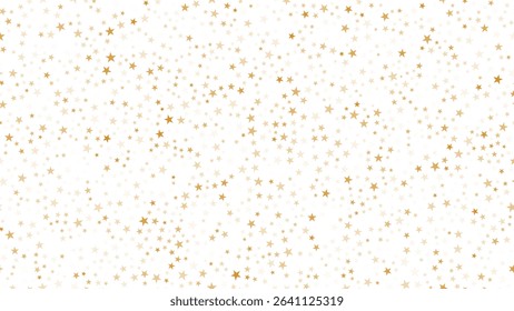 Golden pattern background with stars. Halftone gold stars isolated. Vector illustration.