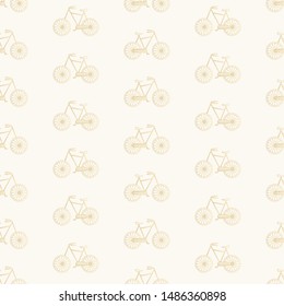 Golden pattern with bike illustration.