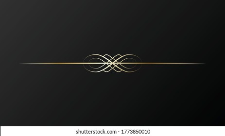Golden pattern, elegant black background, simple golden lines, used with business cards, used for various businesses or companies, VIP