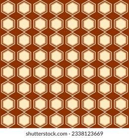 Golden Pattern Geometric Seamless Vector hexagons Design for Ethnic Background Textile Wallpaper