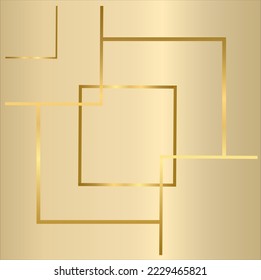 Golden pattern gradient Gold Circuit board pattern backgrond vector Line and shape gold element frame grid