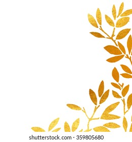 golden pattern with leafs and branches