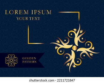Goldenes Muster und Golden Mandala Luxus Vektordesign-Hintergrund