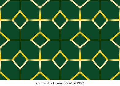golden pattern on a green background.beautiful patterns of squares.geometric pattern in high detail. luxury wallpaper with geometric shape,