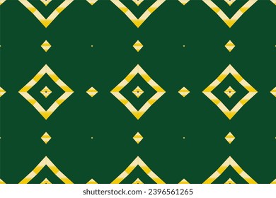 patrón dorado en un fondo verde.hermosos patrones de cuadrados.patrón geométrico en alto detalle. fondo de pantalla de lujo con forma geométrica,