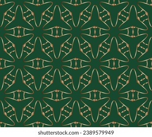 patrón dorado en un fondo verde.Textura realista sin fisuras de alta calidad. Patrón con estilo geométrico abstracto