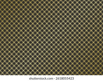 Golden pattern with symmetrical arabic shapes and modern layout, Geometric symmetry and arabesque styling in a luxury vector format
