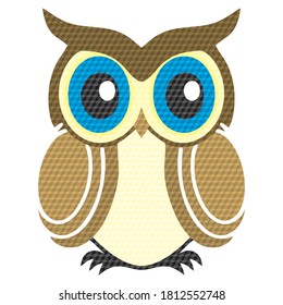 The Golden Patterned Owl. The Owl Vector Illustration. Abstract Illustration Of The Owl