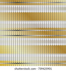 Golden, pearl, white and silver knitted background. Shining textile 