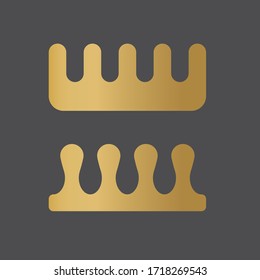 goldene Pedikürbis-Fingerabdrücke - Vektorgrafik