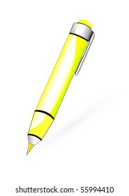 golden pen, vector icon