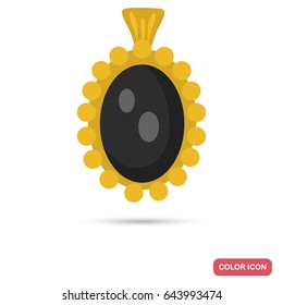 Golden pendant color icon for web and mobile design