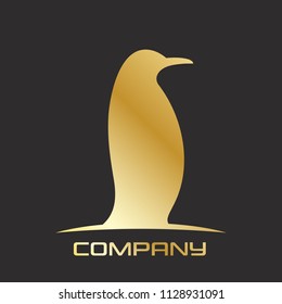 Golden penguin logo