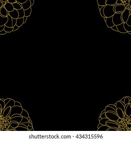 Golden peony decor seamless pattern. Vector illustration for your design