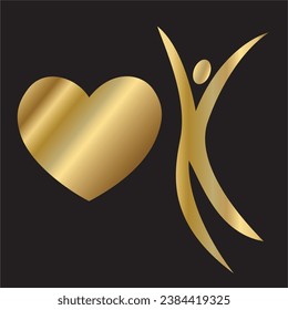 Golden People Love Over Black