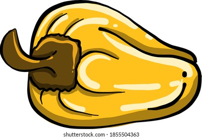 Pimienta dorada, ilustración, vector sobre fondo blanco