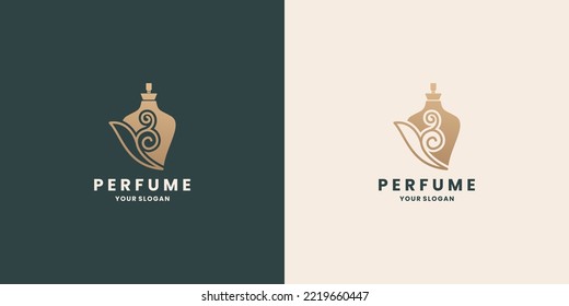 inspiración para el diseño del logotipo de perfume dorado