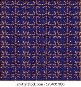 Patrón pétalo dorado sobre fondo azul. Útil para diseños de tejidos y textiles