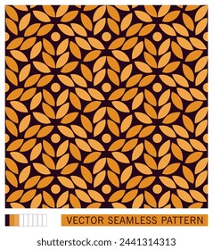 Golden petals. Seamless pattern.Vector graphics