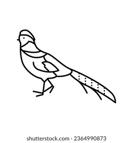 golden pheasant bird exotic line icon vector. golden pheasant bird exotic sign. isolated contour symbol black illustration svg