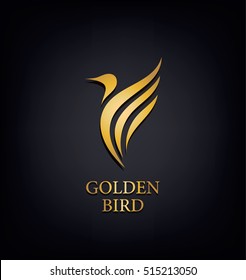 Golden Phoenix Bird Brand Animal Logoluxury Stock Vector (Royalty Free ...