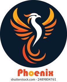 A golden phoenix logo symbolizing rebirth, resilience, and mythical beauty.