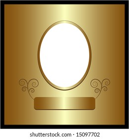 Golden Photo Frame - Add your own photo.