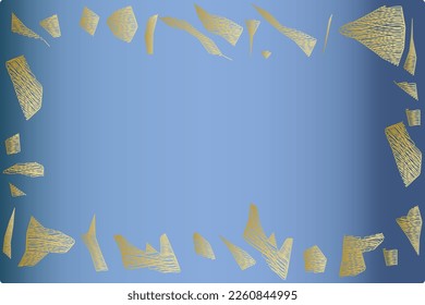 Golden pieces stylish vector template
