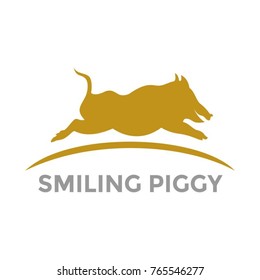 Golden Pig logo vector design