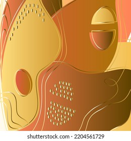 Golden pink abstract background. Modern trendy shiny holiday template. Graphic design banner, poster, greeting card, invitation, celebration, magazine, label, fashion, template. Vector illustration