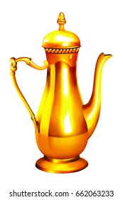 Golden pitcher, jug, pot