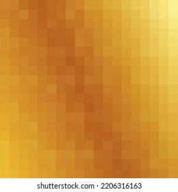 Golden pixel background. Stylish template for presentation, advertising, banner.