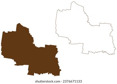 Golden Plains Shire (Commonwealth of Australia, Victoria state, Vic) map vector illustration, scribble sketch Golden Plains Shire Council map