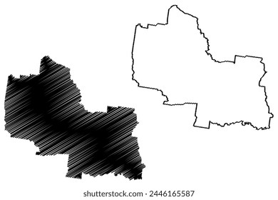 Golden Plains Shire (Commonwealth of Australia, Victoria state, Vic) map vector illustration, scribble sketch Golden Plains Shire Council map