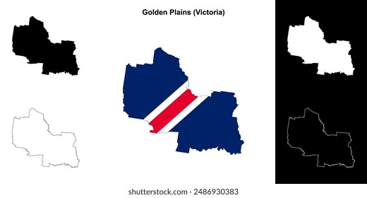 Golden Plains (Victoria) outline map set