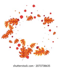 Goldener Pflanzenhintergrund, weißer Vektorgrafik. Leaf-Dekorationsdesign. Gold Eiche. Agrarillustration. Braunes Blättermaterial.
