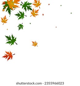 Golden Plant Background White Vector. Foliage Flying Texture. Gold Single. Forest Card. Ocher Floral Isolated.