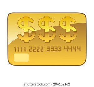 golden plastic card