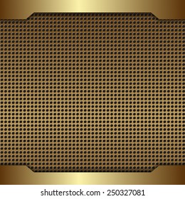 Golden Plate Background Vector 
