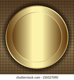 Golden Plate Background Vector 