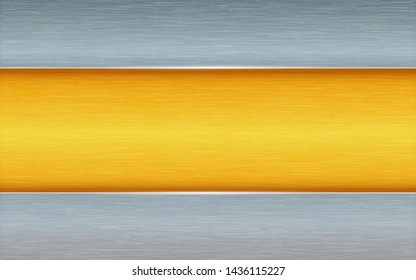 golden plate in silver frame background