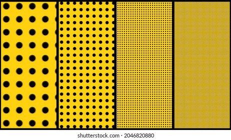 Una plataforma dorada con textura de agujeros pequeños. Patrón de tejido.