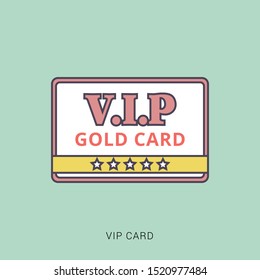 Golden and platinum VIP card template. solid color with outline concept.