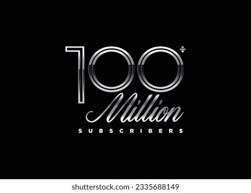 Golden plus silver 100 million with star unit. Vector graphic. Symboll