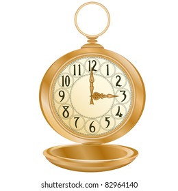 Golden pocket watch